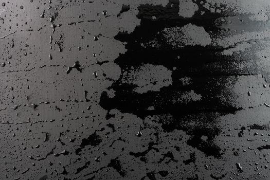 abstract background of wet flat black surface - close-up.