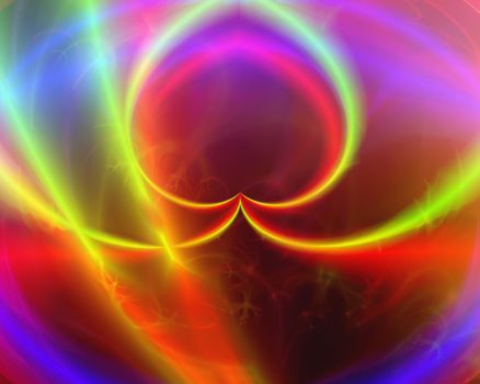 Abstract background. Colorful fluids of light