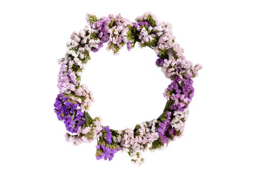 Circle pattern beautiful flower isolated on white background, With clipping path