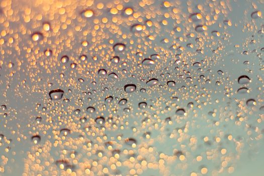 Abstract background, Blur water drops and light on glass background