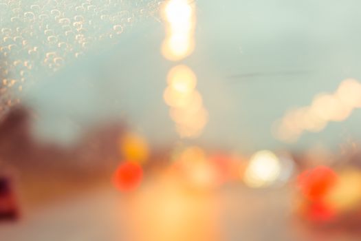 Abstract background, Blur water drops and light on glass background