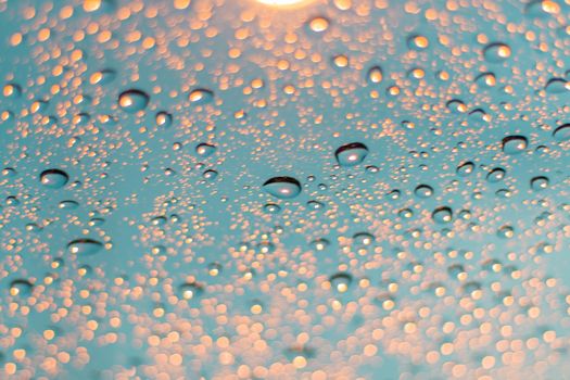 Abstract background, Blur water drops and light on glass background