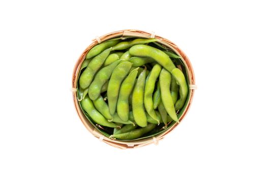 Japanese Soybeans on white background