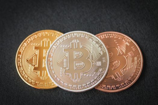 Bitcoin Cryptocurrency Digital Bit Coin BTC Currency Technology Business Internet Concept.