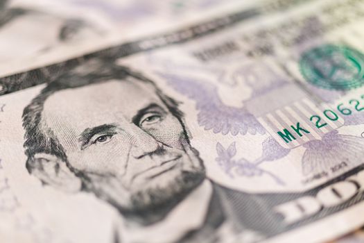 American dollars banknotes. commercial and banking concept.