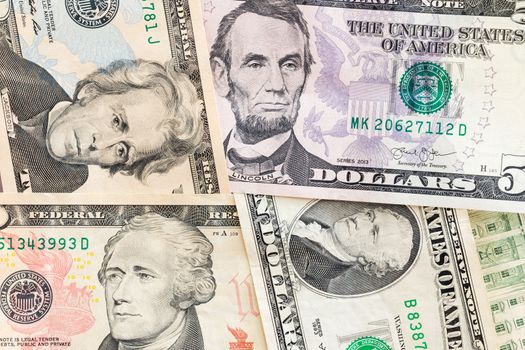 American dollars banknotes. commercial and banking concept.