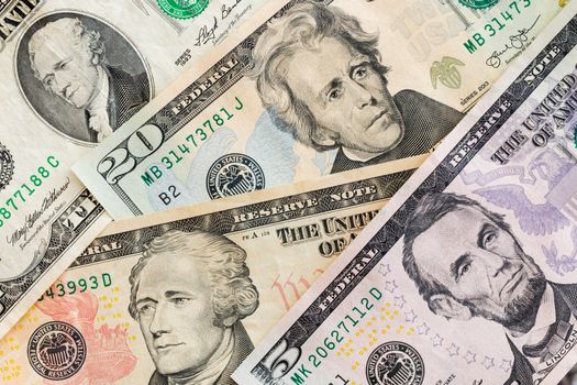 American dollars banknotes. commercial and banking concept.