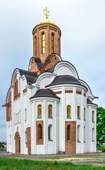 Bila Tserkva, Ukraine 06.20.2020. Georgiyivska or Heorhiyivska church in the city of Bila Tserkva, Ukraine, on a cloudy summer day