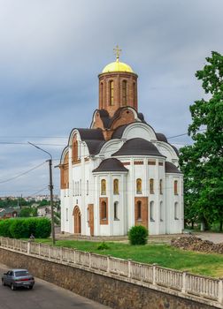 Bila Tserkva, Ukraine 06.20.2020. Georgiyivska or Heorhiyivska church in the city of Bila Tserkva, Ukraine, on a cloudy summer day