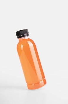 Orange juices bottle mock up blank using for beverage Template mockup.