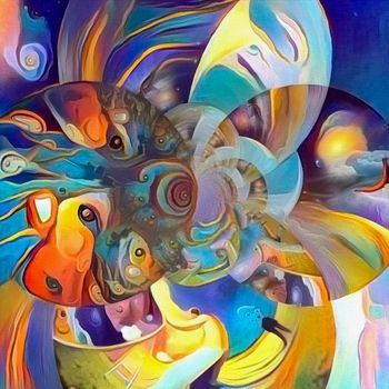 Colorful abstract fractal. Vivid Illusion
