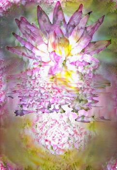 Painting in pastel colors. Lotus Flower