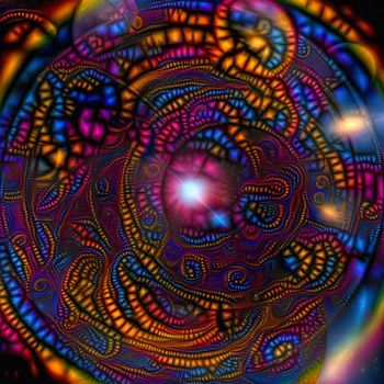 Colorful abstract painting. Kaleidoscope