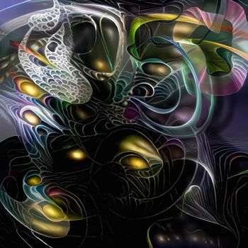 Modern digital abstract painting