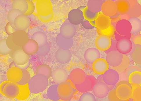 Abstract background in pink yellow soft colors. 3D rendering
