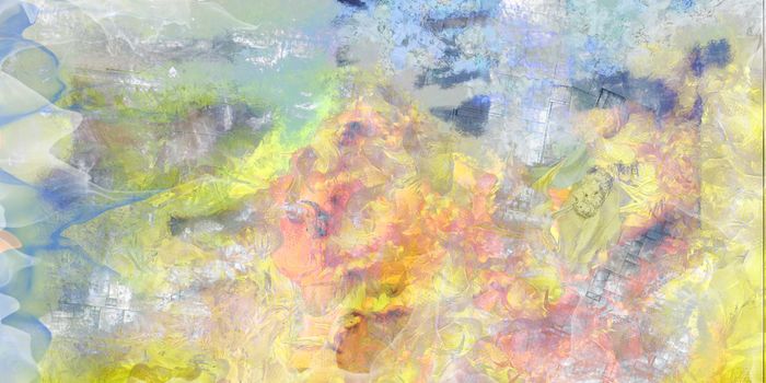 Modern digital abstract with painting elements