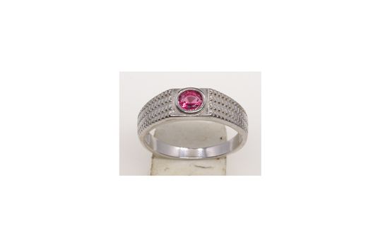 Ring design,A crystal red Diamond Stone 92.5 Sterling Silver Round Solitaire Ring design for Women and Girls