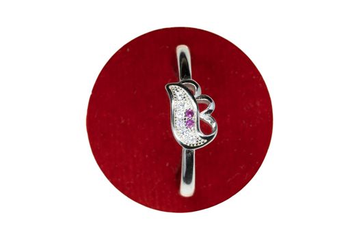 Ring design,Two Pink Diamond Stones fish designer Ring for Women & Girls ( new jewels Images )