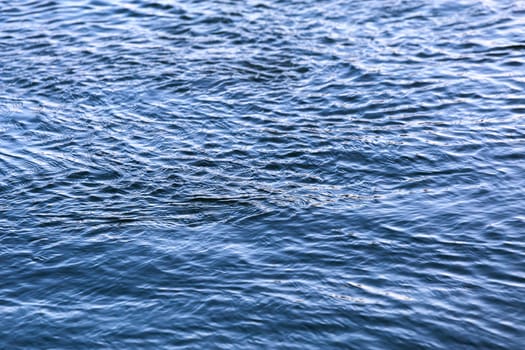 abstract water surface closeup with small plain ripples and selective focus.