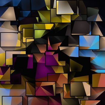 Geometric Colorful Abstract. 3D rendering