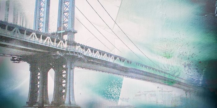 Modern art. Manhattan bridge