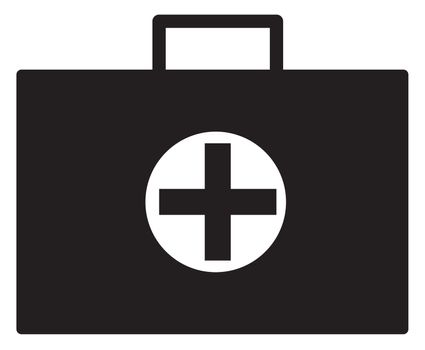 medical case icon on white background. insurance sign. flat style. medical kit icon for your web site design, logo, app, UI. Healthcare bag symbol.