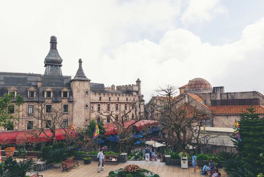 Bana hills, Vietnam 11-January-2020 : Bana hills French village, the famous tourist destination of Da Nang, Vietnam