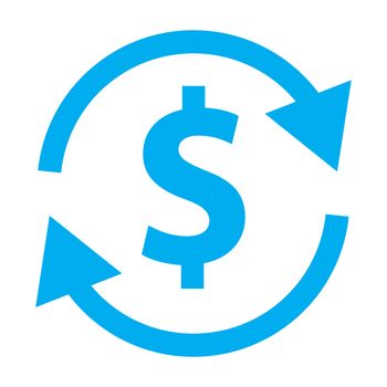 money transfer icon on white background. money sign. flat style. currency exchange icon for your web site design, logo, app, UI. Money convert concept.

