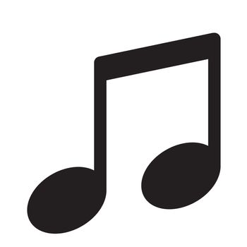 music icon on white background. flat style. cartoon music icon for your web site design, logo, app, UI. music symbol. 