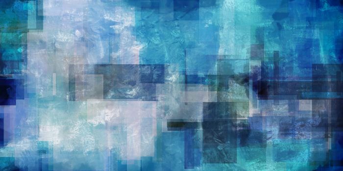 Modern abstract in blue color. Geometric forms