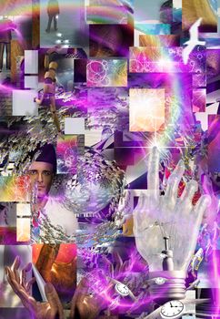 Complex Surreal Art. Vortex of Life