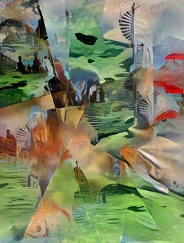 Imaginary world. Modern abstract art