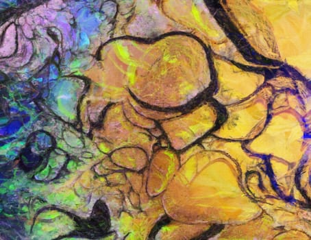 Colorful Abstract Painting. Antique style