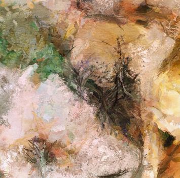 Colorful Abstract Painting. Muted colors