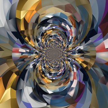 Geometric fractal. Colorful abstract background