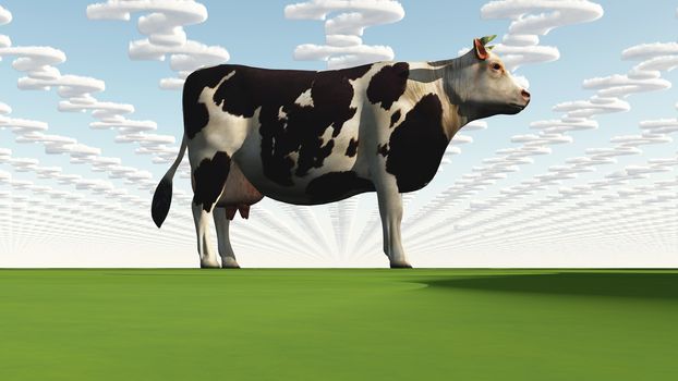 Cow and questions clouds GMO