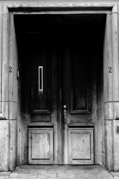 Closeup photo of a unique door entrance