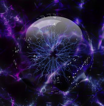 Energy ball. Modern digital art