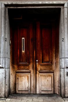 Closeup photo of a unique door entrance