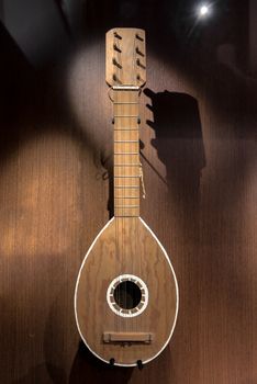 Closeup photo of an aged musical instrument
