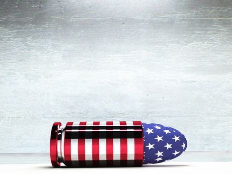 USA Bullet. Creative content. 3D rendering