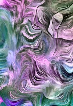 Swirling Vivid Colors Abstract. 3D rendering