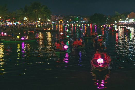 Hoian, Vietnam - 12 January, 2020: Hoi An ancient town, UNESCO world heritage. Hoi An is one of the most popular destinations in Vietnam.

