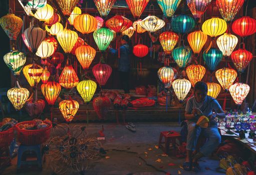 Hoian, Vietnam - 12 January, 2020: Hoi An ancient town, UNESCO world heritage. Hoi An is one of the most popular destinations in Vietnam.