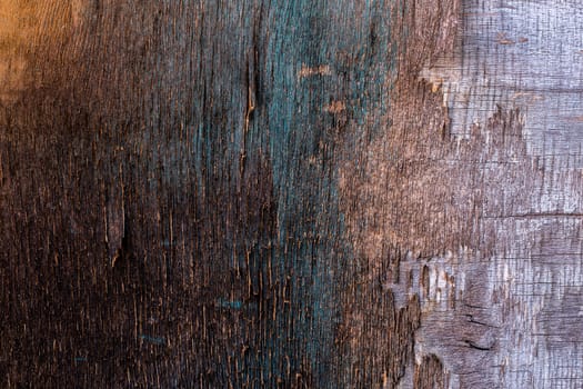 old destroyed plywood sheet closeup surface texture.