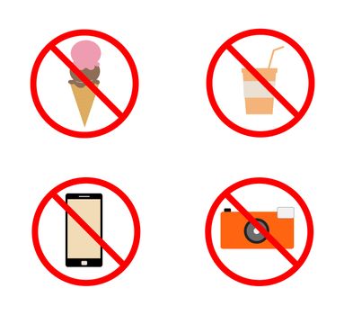 stop icon on white background. flat style. no food or drink icon for your web site design, logo, app, UI. prohibition sign stop food or drink symbol. no food or drink sign.