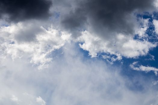 incoming storm close-up cloudscape at march daylight in continental europe.