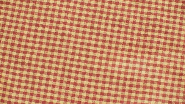 Extreme close up - plaid cotton cloth. Texture, textile background. Macro shooting