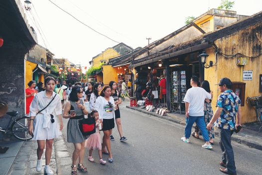 Hoian, Vietnam - 12 January, 2020: Hoi An ancient town, UNESCO world heritage. Hoi An is one of the most popular destinations in Vietnam.