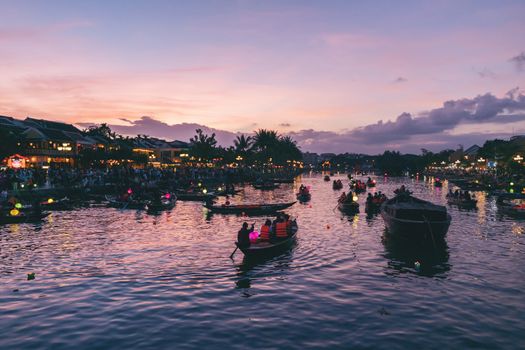 Hoian, Vietnam - 12 January, 2020: Hoi An ancient town, UNESCO world heritage. Hoi An is one of the most popular destinations in Vietnam.